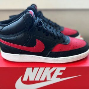Nike Court Vision High Top - Black and Red - Men's Size 12